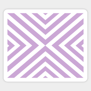 Abstract triangles geometric pattern - purple and white. Sticker